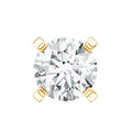 Round Shape Moissanite Solitaire Nose Pin