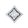 Round Moissanite Solitaire Geometric Nose Pin