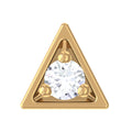 Real Diamond Minimal Triangle Nose Stud