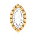 Marquise Diamond Simple Nose Stud in Bezel Setting