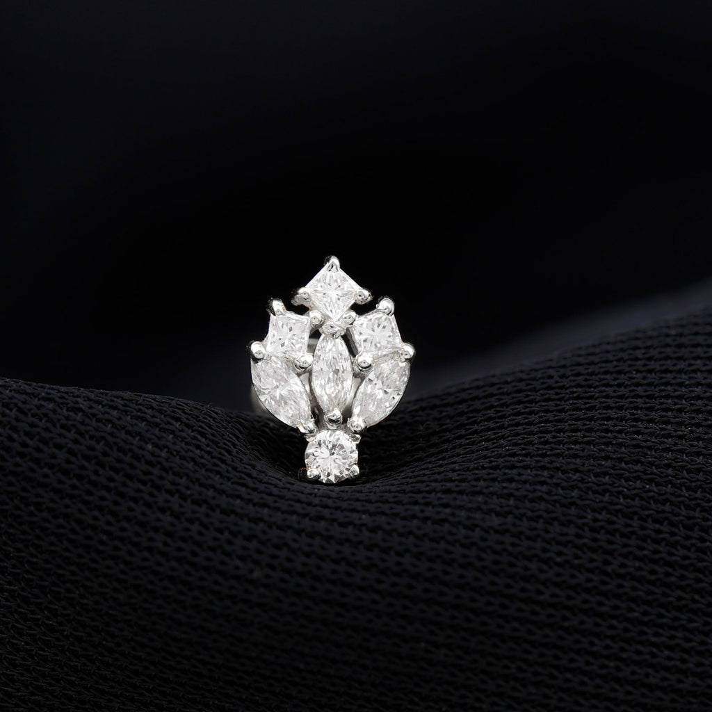 Real Diamond Designer Earring for Cartilage Piercing