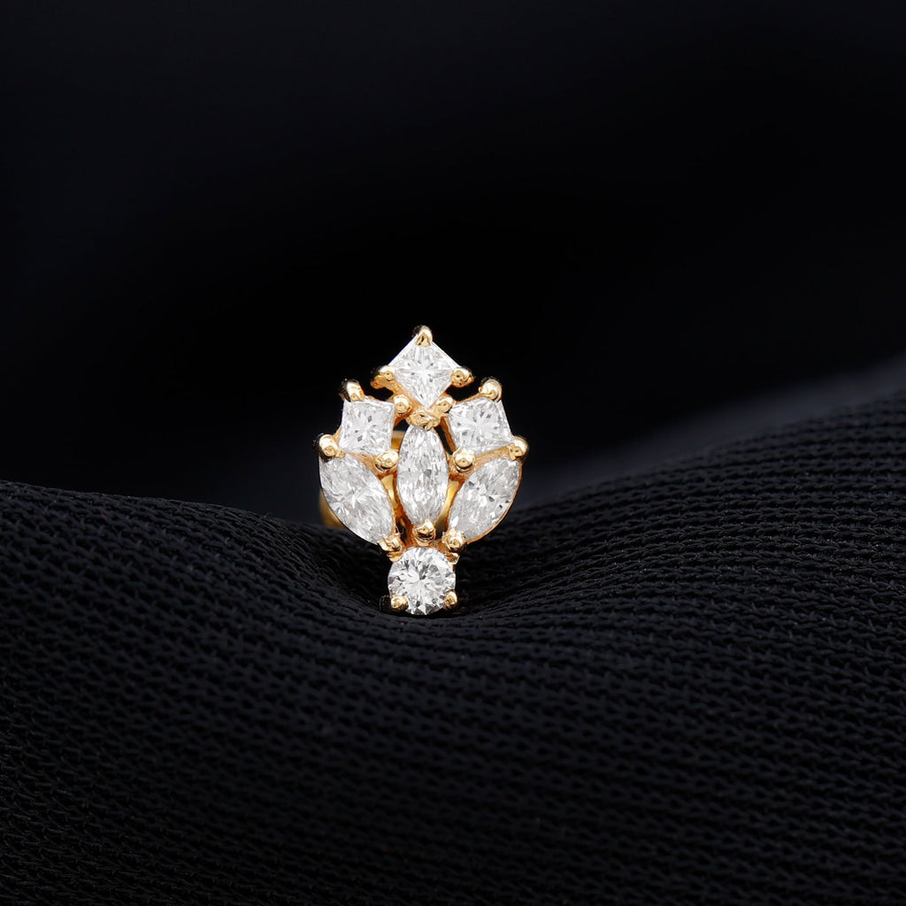 Real Diamond Designer Earring for Cartilage Piercing