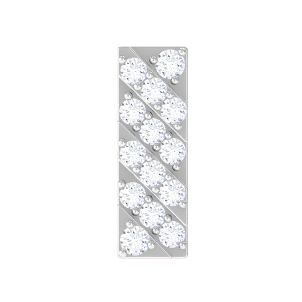 Genuine Diamond Bar Earring for Cartilage Piercing