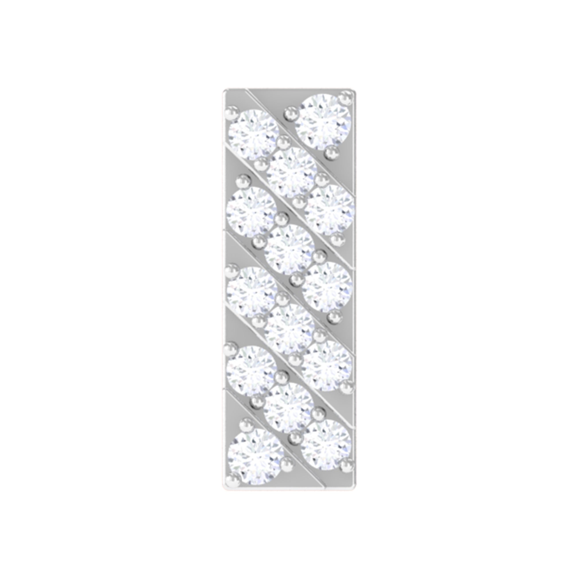 Genuine Diamond Bar Earring for Cartilage Piercing
