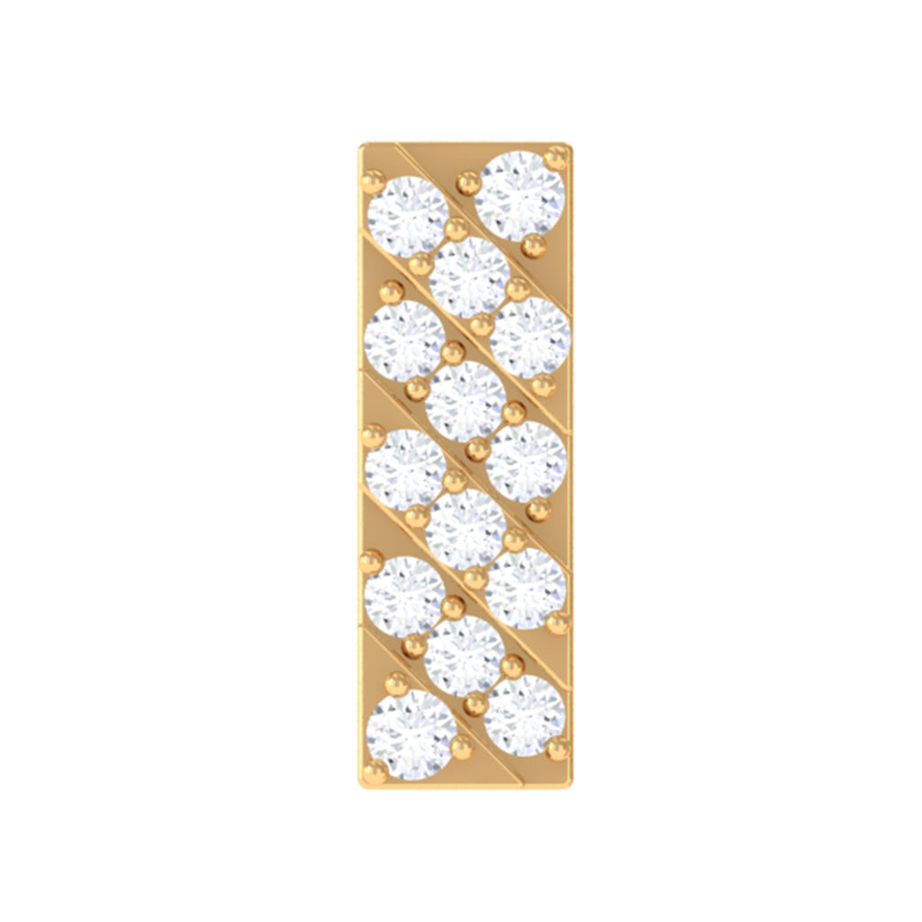 Genuine Diamond Bar Earring for Cartilage Piercing