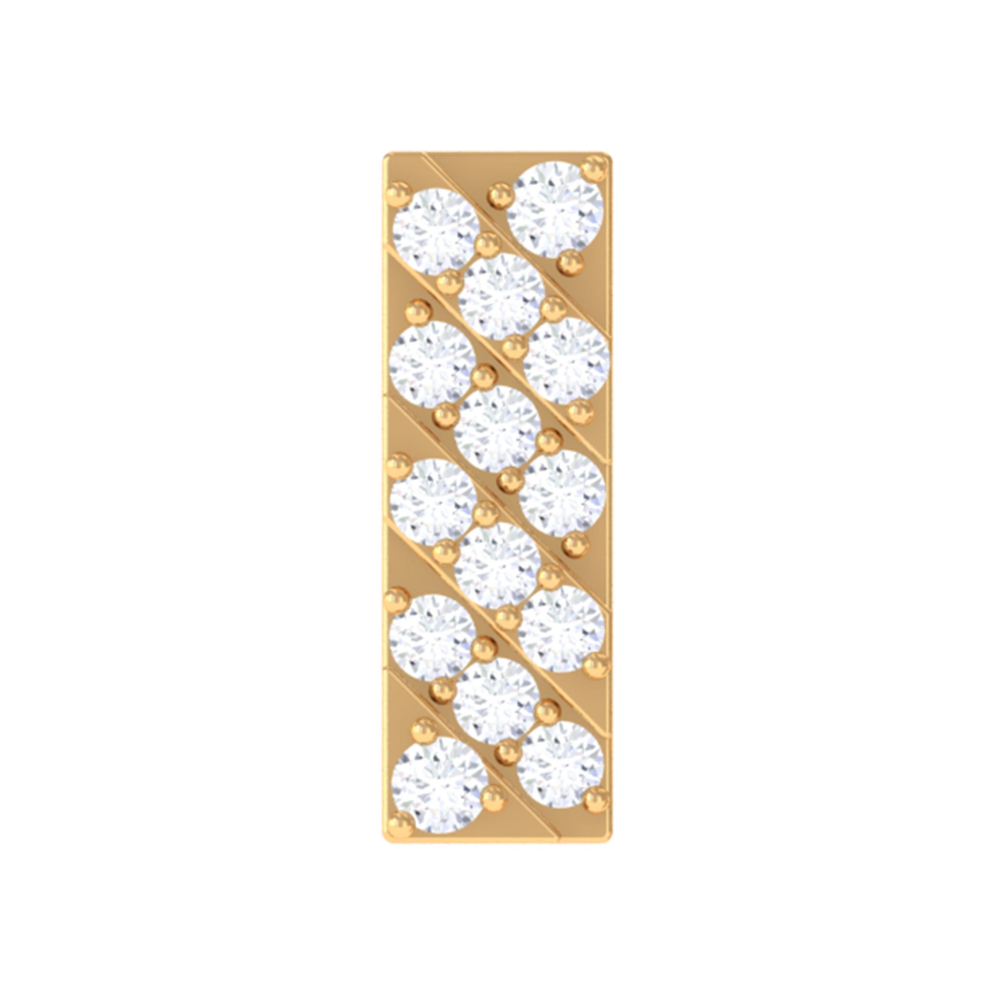 Genuine Diamond Bar Earring for Cartilage Piercing