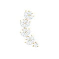 Marquise and Round Moissanite Leaf Helix Earring