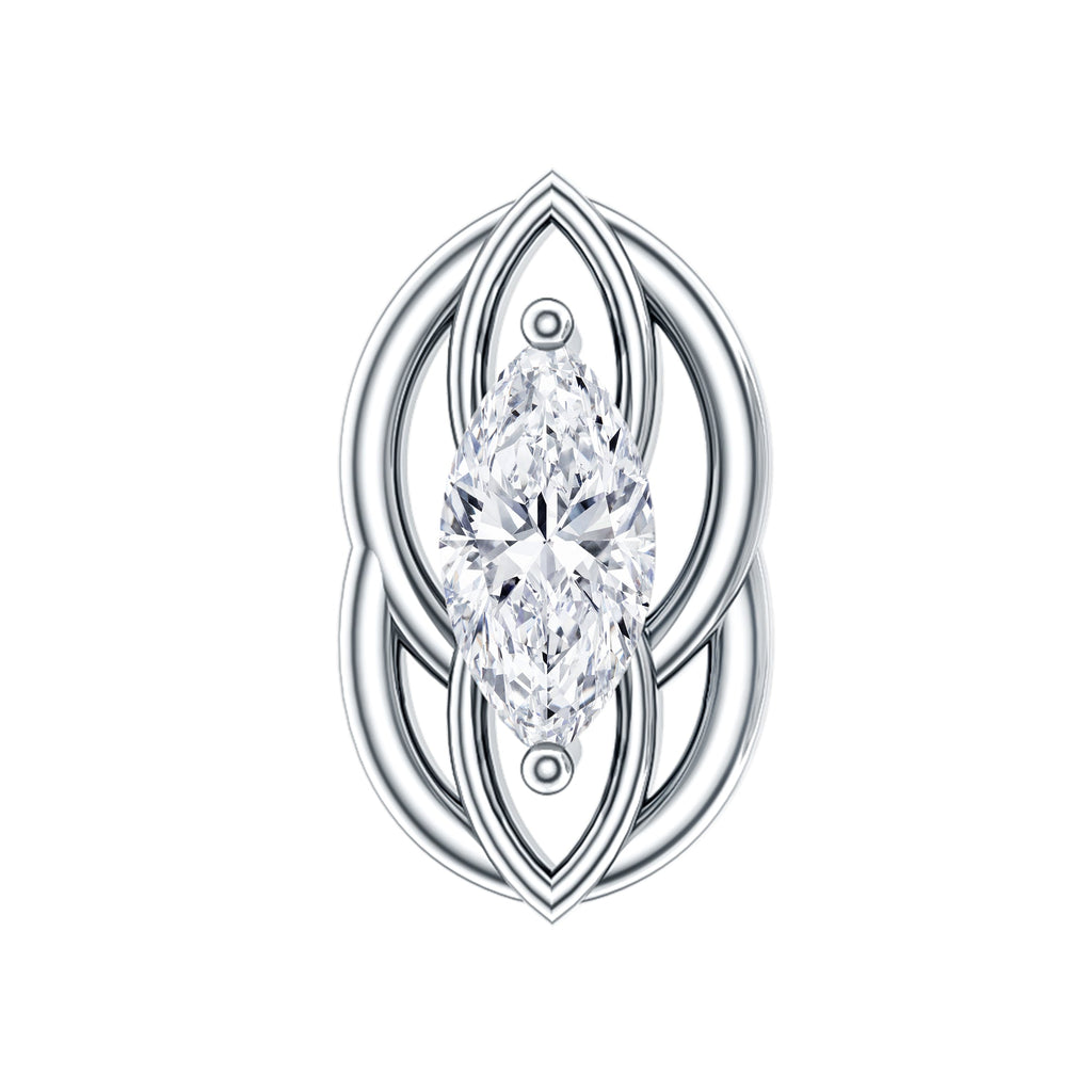 Minimal Marquise Cut Moissanite Cartilage Earring