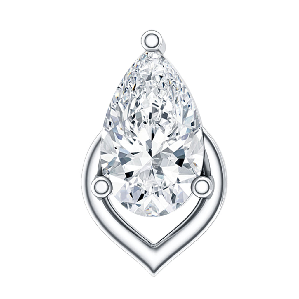 3X5MM Pear Shape Moissanite Solitaire Cartilage Earring