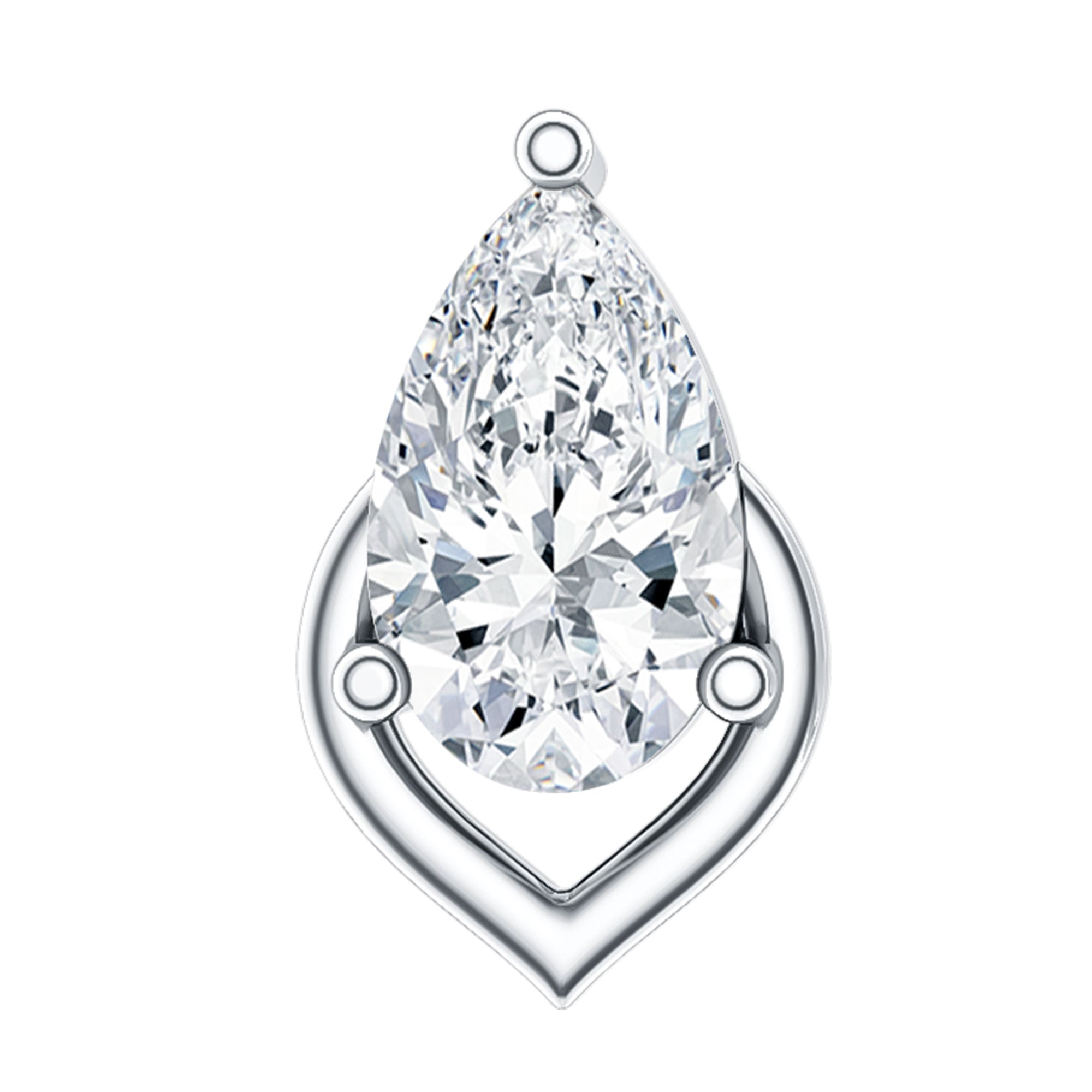 3X5MM Pear Shape Moissanite Solitaire Cartilage Earring
