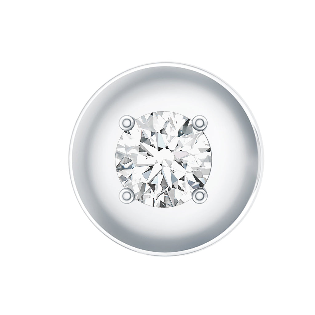 Solitaire Moissanite Circle Cartilage Earring