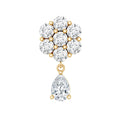 Moissanite Floral Drop Earring for Helix Piercing
