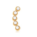Round Moissanite Crawler Earring for Helix Piercing