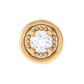 Certified Moissanite Circle Earring for Helix Piercing