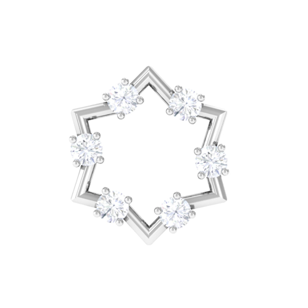 Genuine Diamond Star Earring for Cartilage Piercing