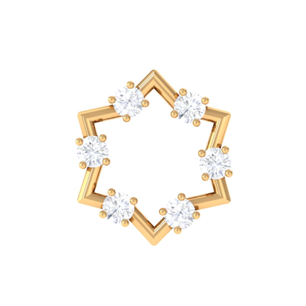 Genuine Diamond Star Earring for Cartilage Piercing