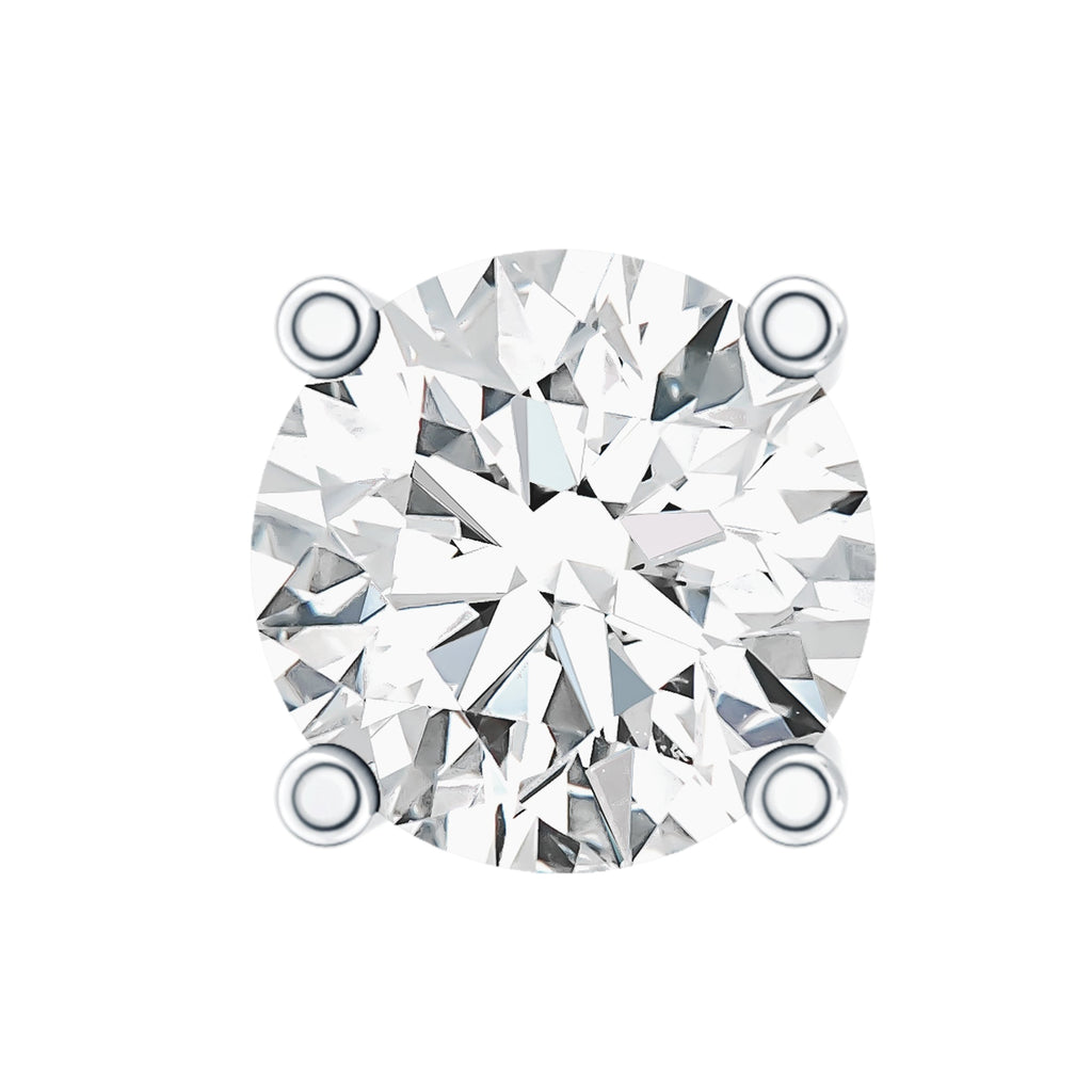 Tiny Round Moissanite Conch Earring with Flat Back