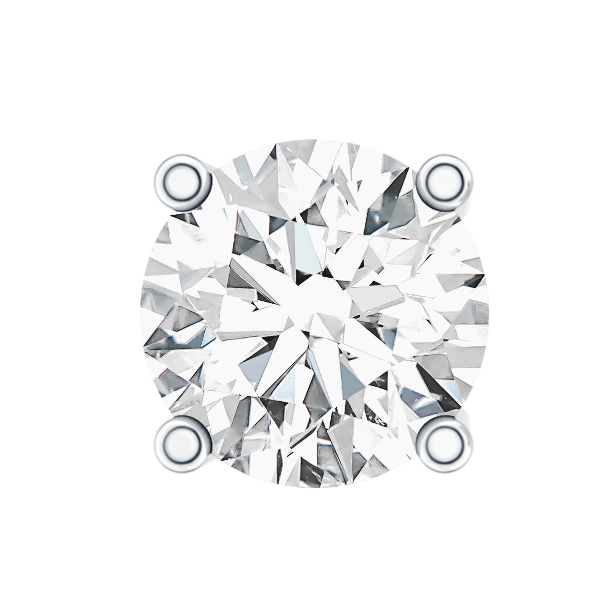 Tiny Round Moissanite Conch Earring with Flat Back