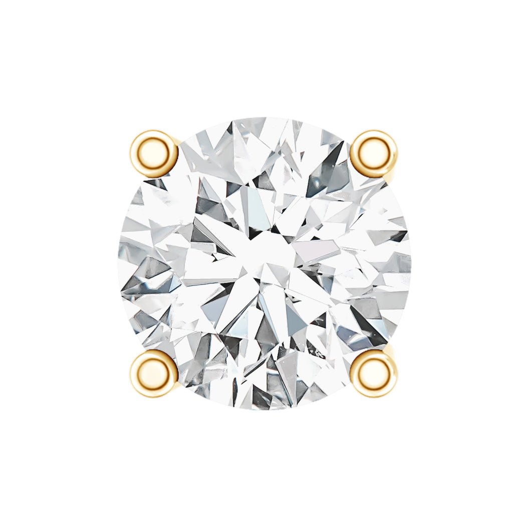 Tiny Round Moissanite Conch Earring with Flat Back