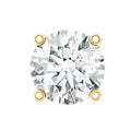 Tiny Round Moissanite Conch Earring with Flat Back