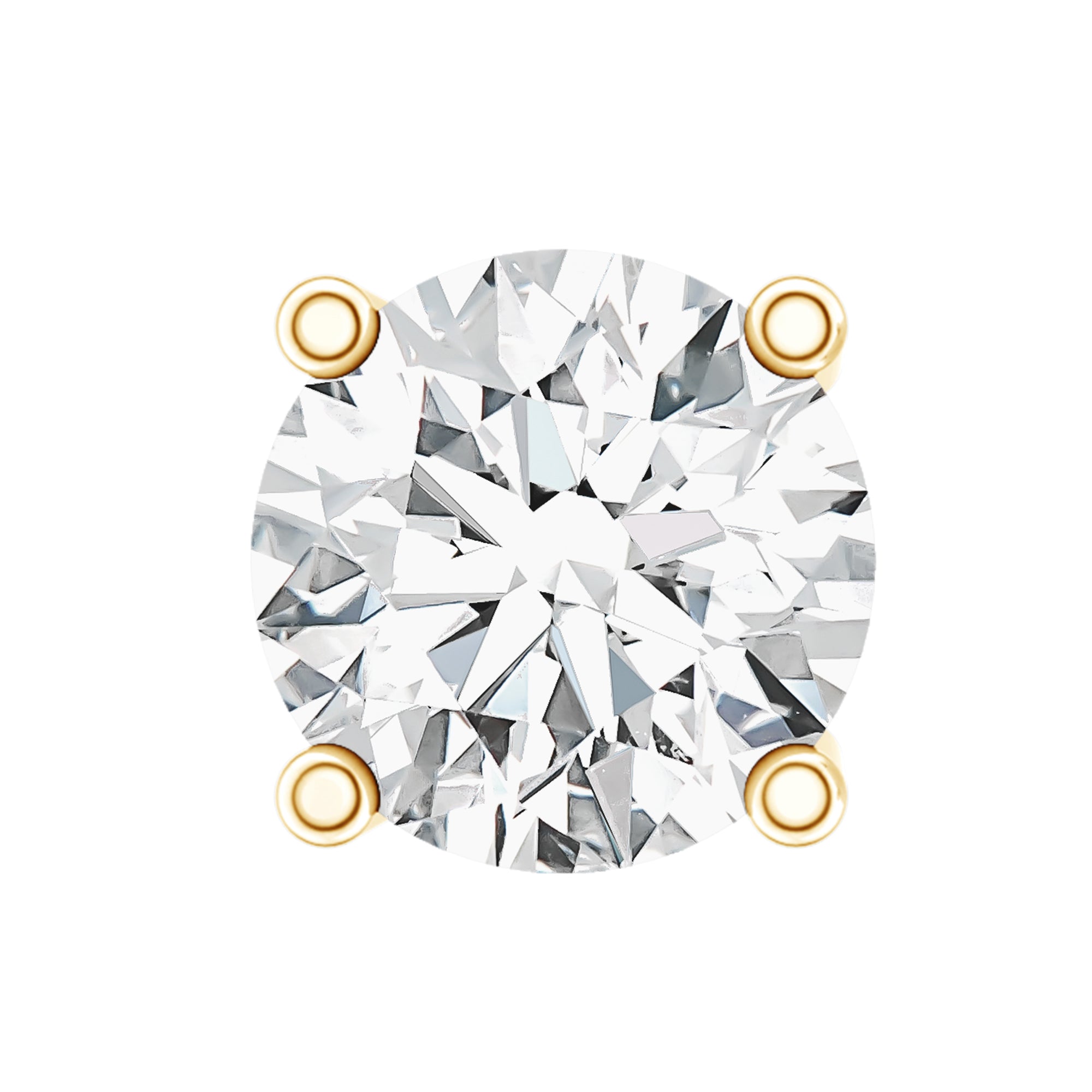 Tiny Round Moissanite Conch Earring with Flat Back