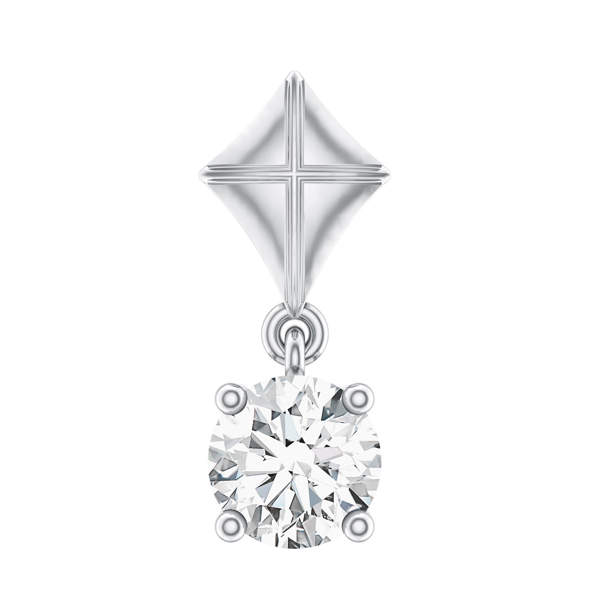 Diamond Dangling Earring for Helix Piercing