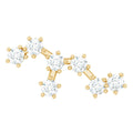 Certified Moissanite Leo Zodiac Ear Climber Earring