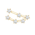 Certified Moissanite Capricorn Zodiac Ear Crawler Earring