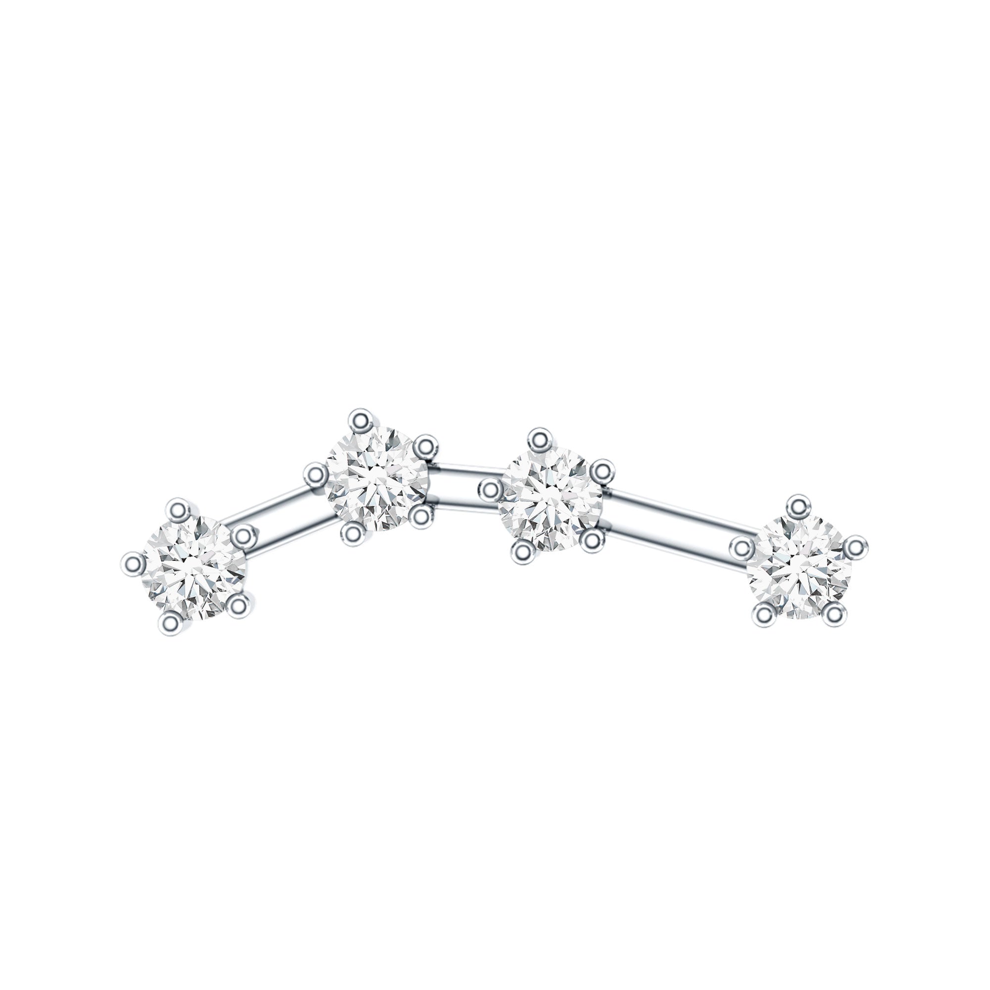 Moissanite Ear Climber Aquarius Earring