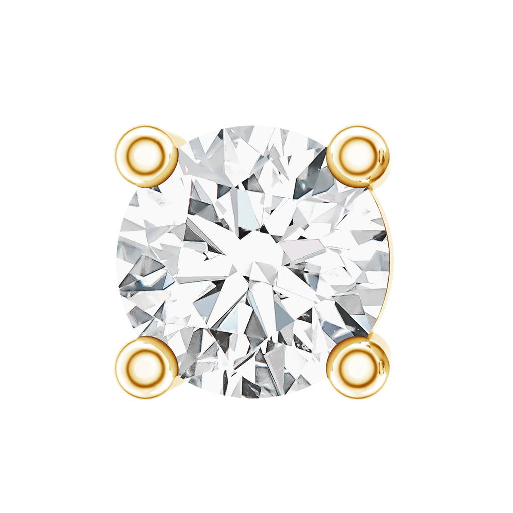 Dainty Moissanite Solitaire Conch Earring