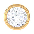 Dainty Moissanite Conch Cartilage Earring in Bezel Setting
