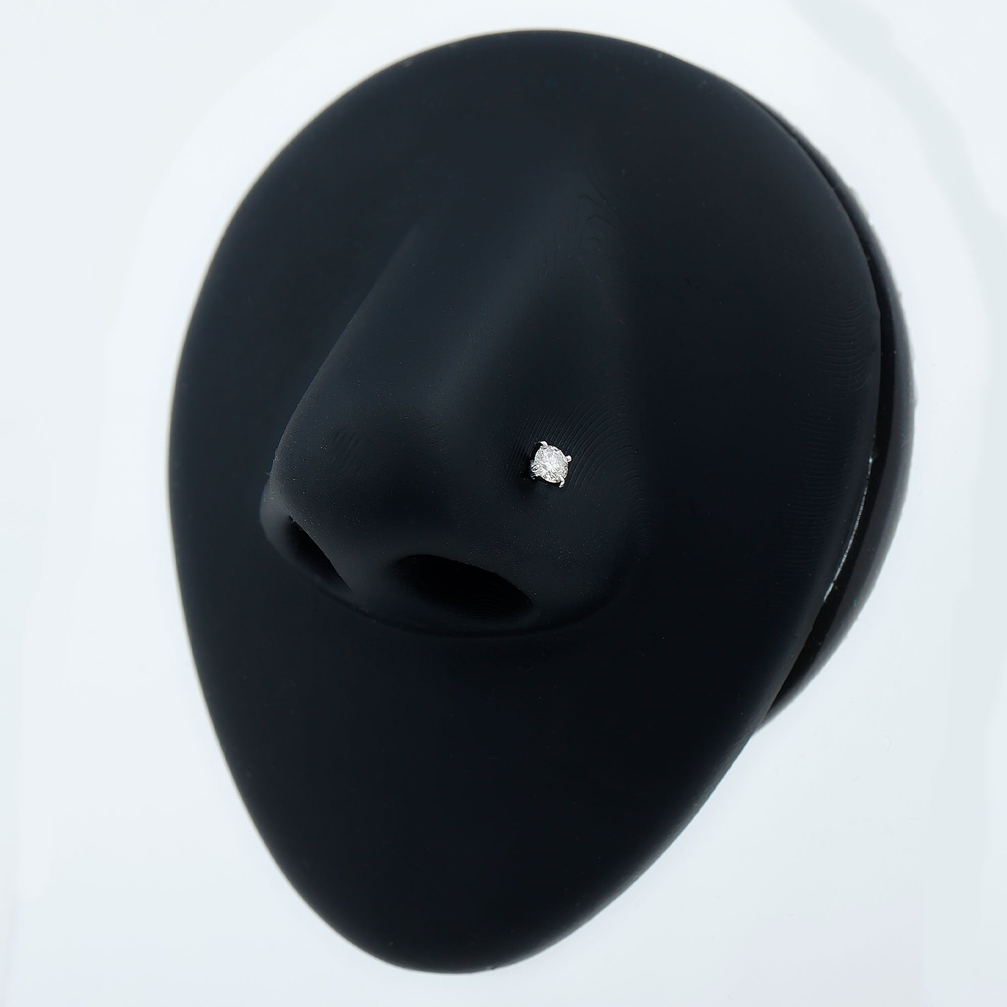 Minimalist Peg Head Set Diamond Nose Pin Stud