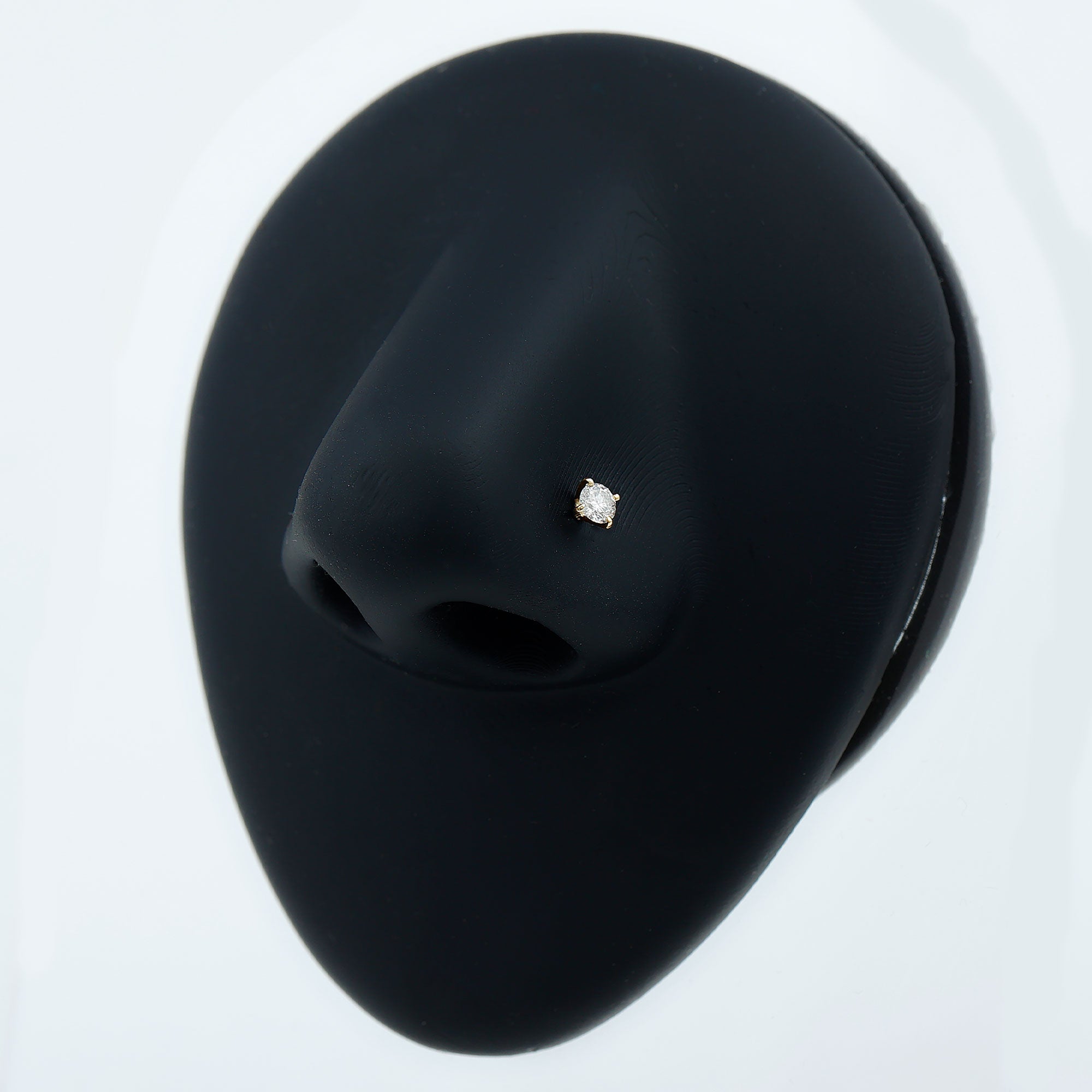 Minimalist Peg Head Set Diamond Nose Pin Stud