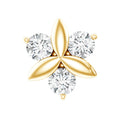 Brilliant Cut Diamond Floral Earring for Conch Piercing