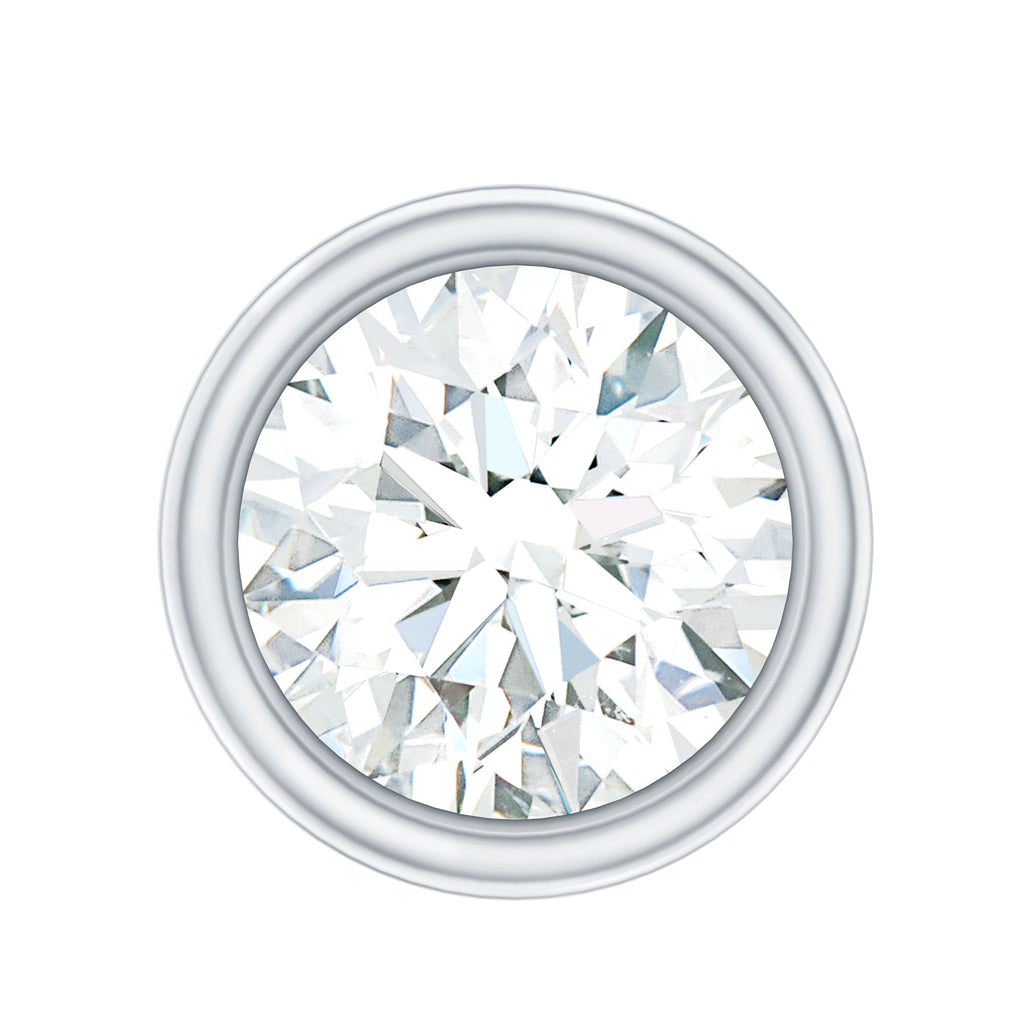 Bezel Set Diamond Cartilage Earring with Flat Back
