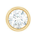Bezel Set Diamond Cartilage Earring with Flat Back