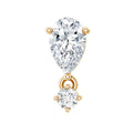 Pear Diamond Drop Earring for Helix Piercing