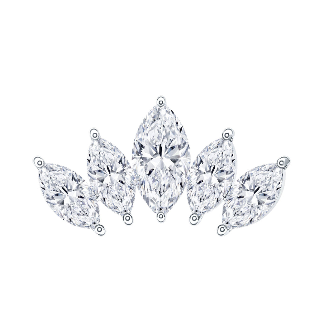 Certified Marquise Cut Diamond Helix Earring for Women