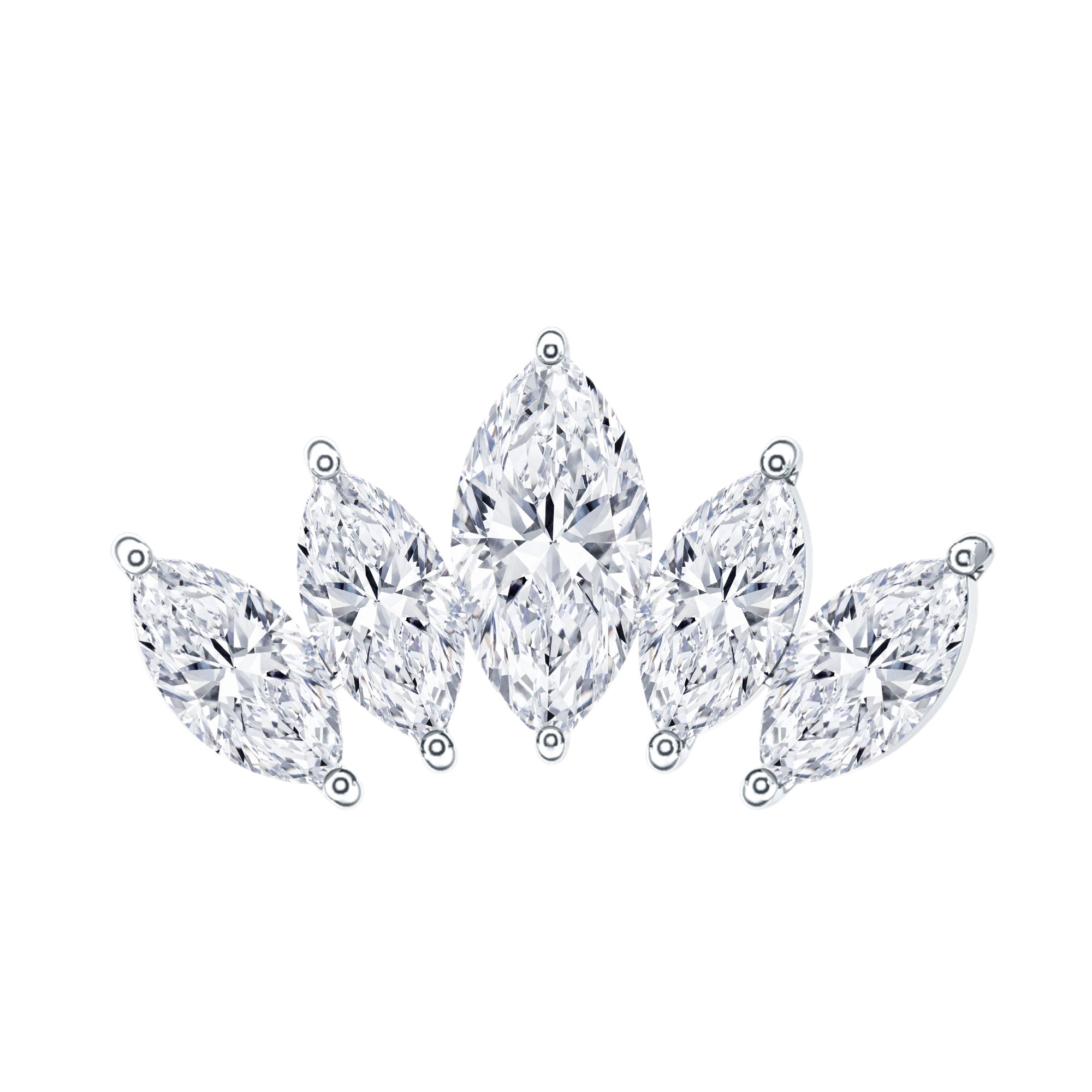 Certified Marquise Cut Diamond Helix Earring for Women
