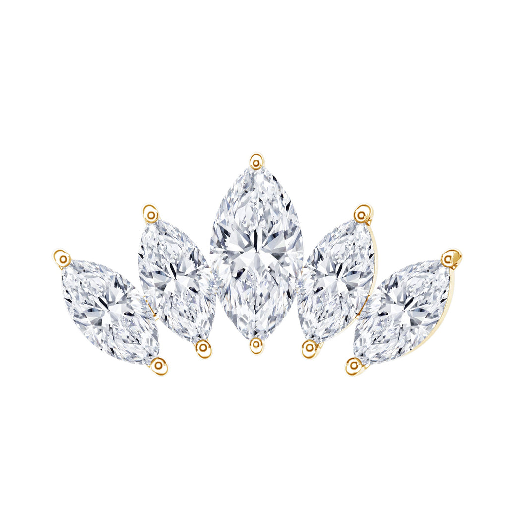 Certified Marquise Cut Diamond Helix Earring for Women