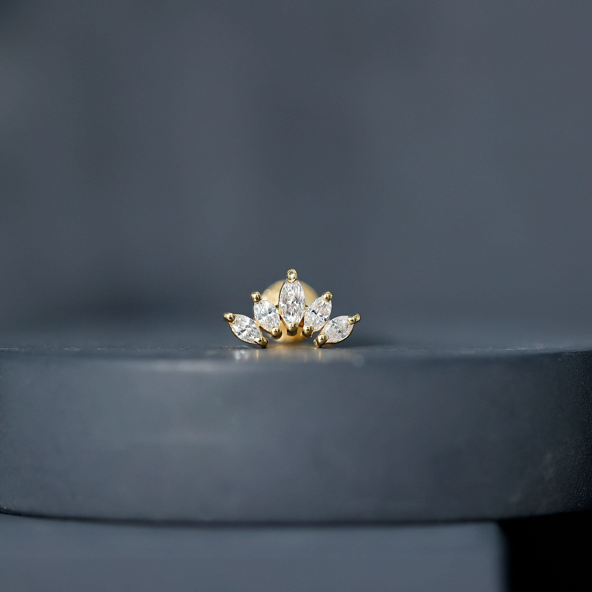 Certified Marquise Cut Diamond Helix Earring for Women