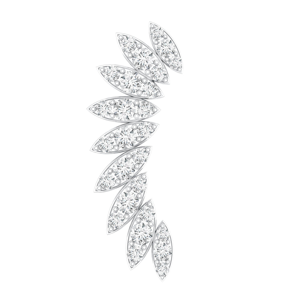 Diamond Wing Crawler Earring for Helix Piercing