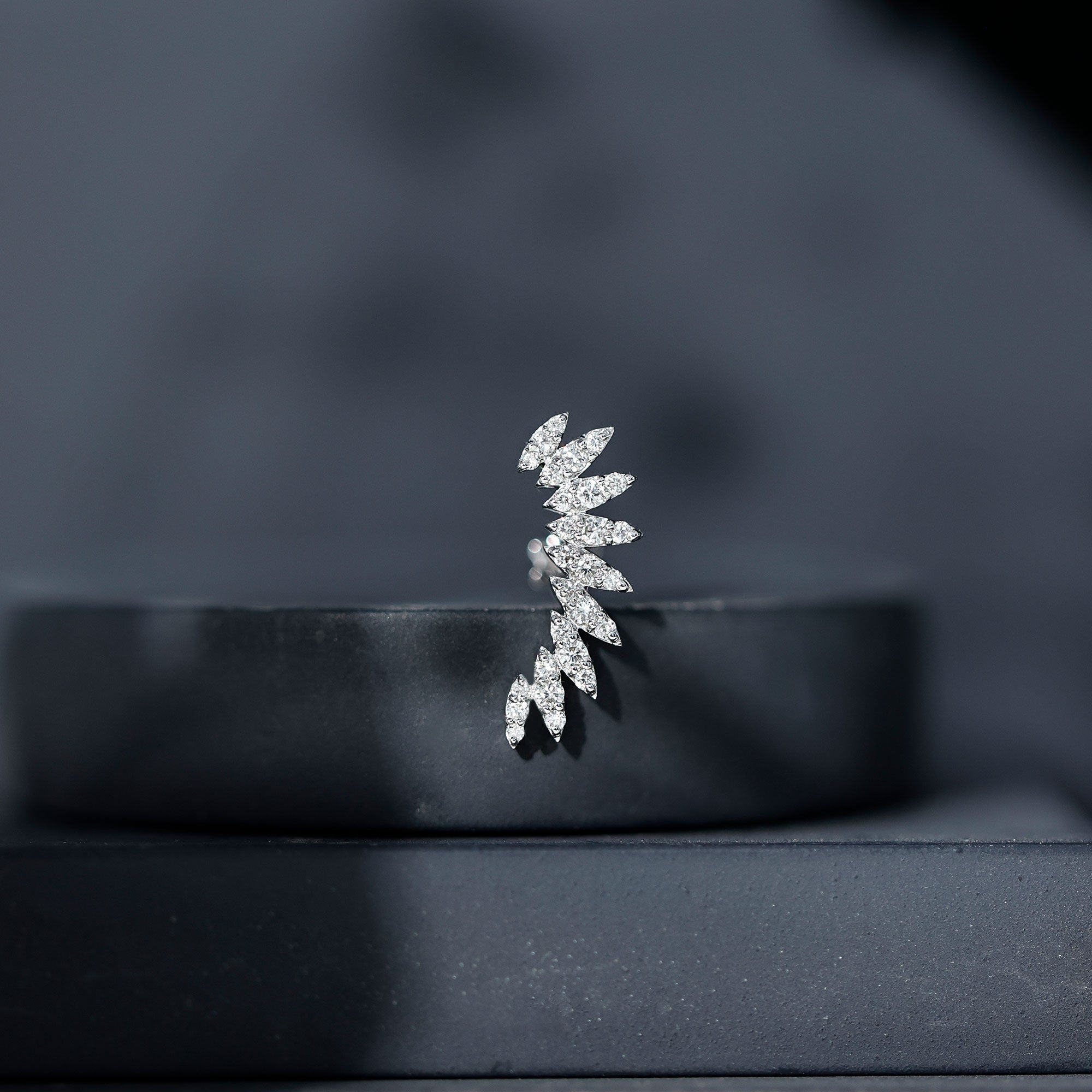 Diamond Wing Crawler Earring for Helix Piercing