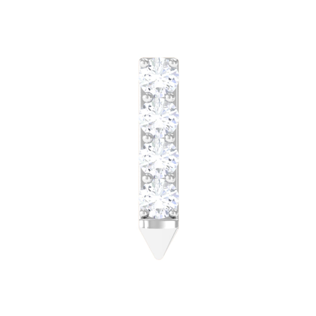 Natural Diamond Tiny Bar Tragus Earring
