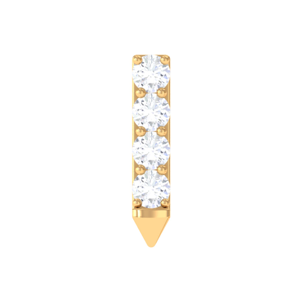 Natural Diamond Tiny Bar Tragus Earring