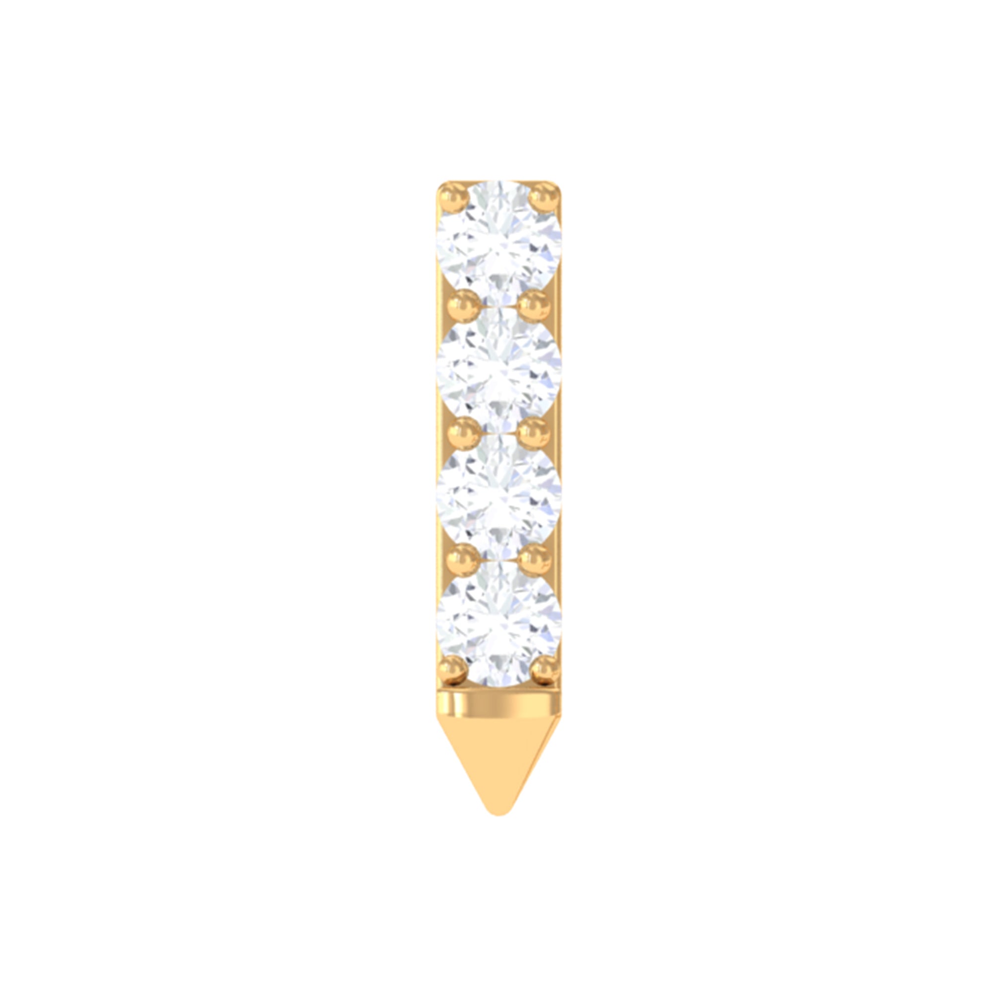 Natural Diamond Tiny Bar Tragus Earring