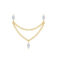 Marquise Moissanite Double Chain Earring for Women