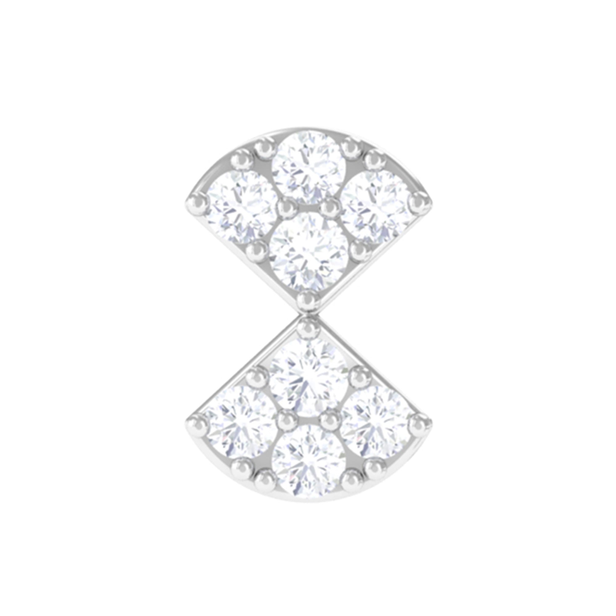 Genuine Diamond Bow Earring for Tragus Piercing