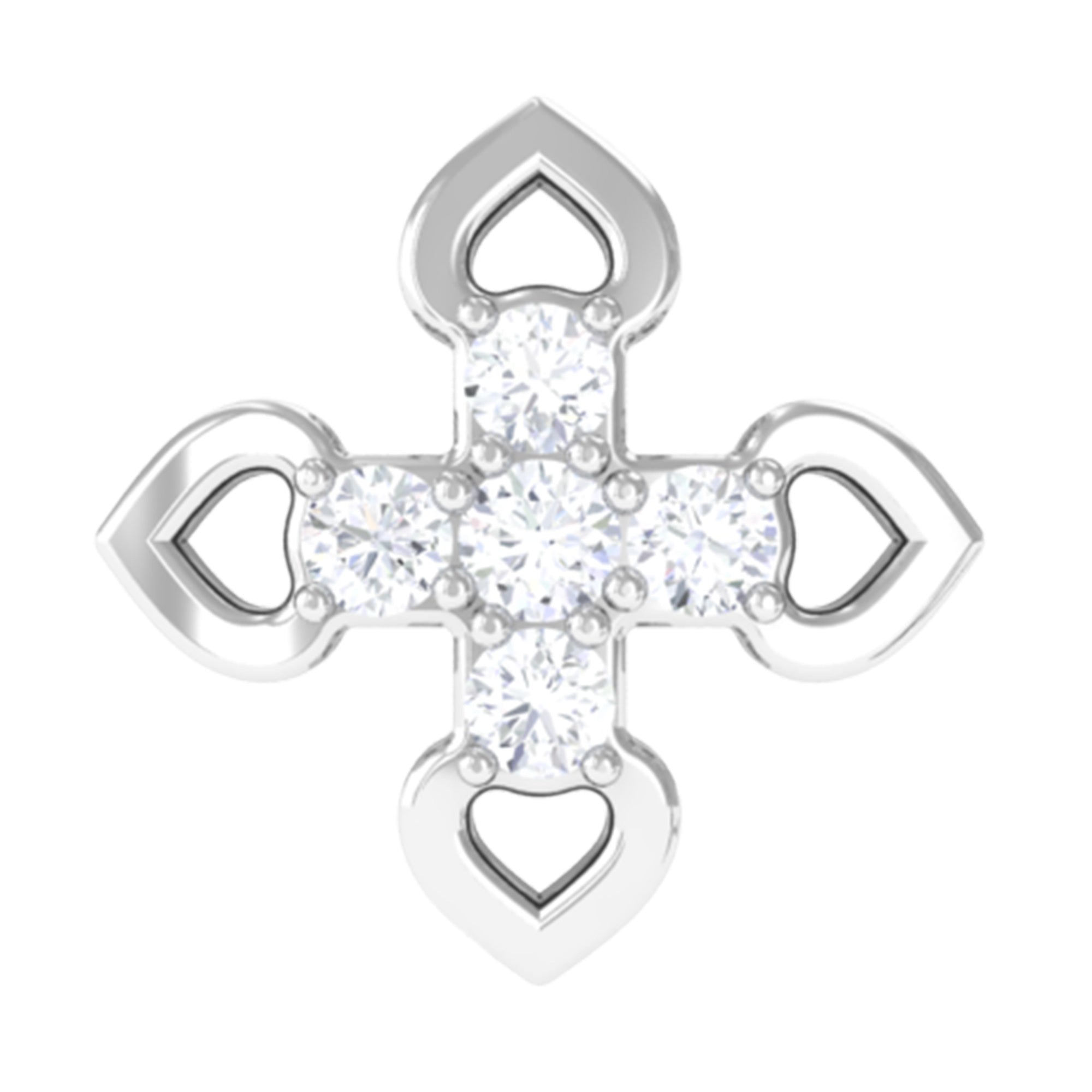 Real Diamond Floral Earring for Cartilage Piercing