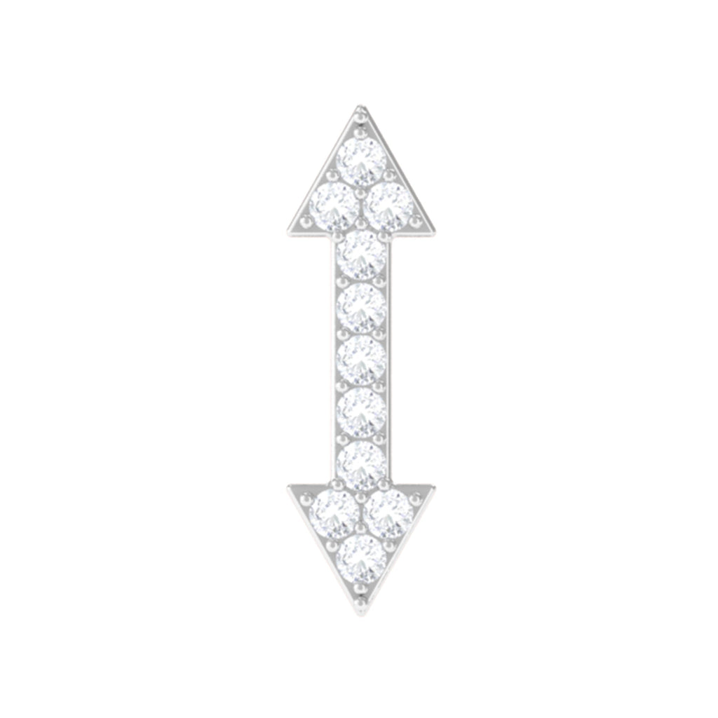 Natural Diamond Arrow Tragus Earring for Women